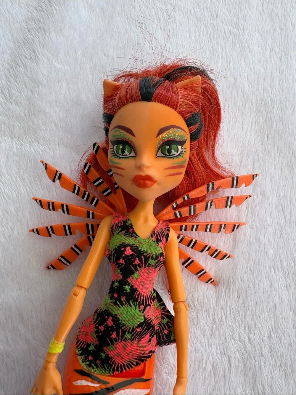 Monster High Glowsome Ghoulfish Orange Tiger-Striped Mermaid Doll Collection